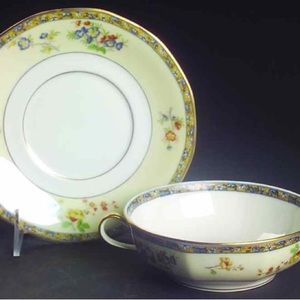 COPY - Limoges France china, Theodore haviland montreux handled bowl and saucer